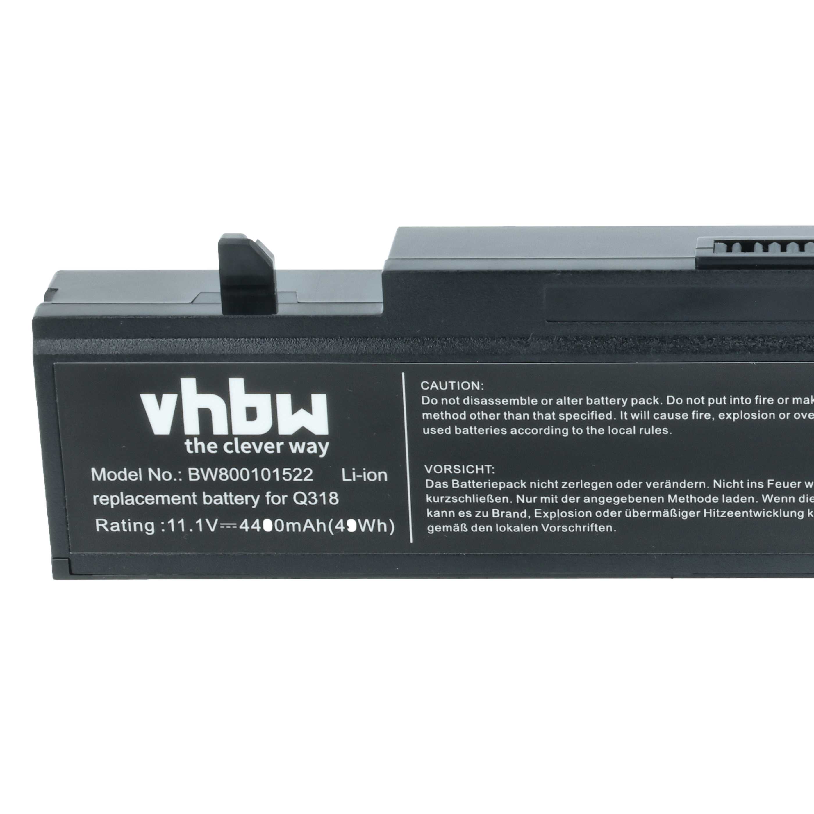 Batteria per notebook Samsung NP300E5C, R580, R730, RC530 - 4400mAh 11,1V Li-Ion nero